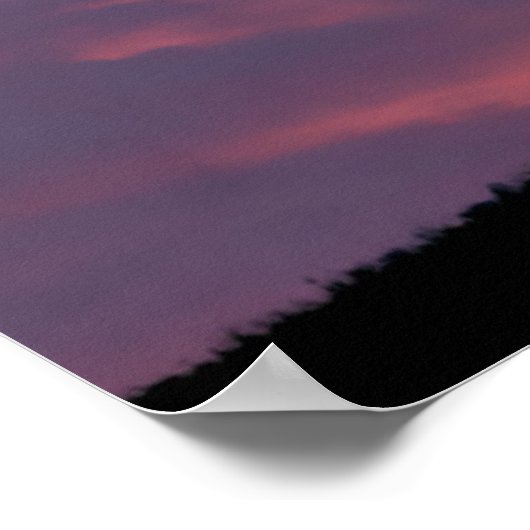 Vollblut Pferd Silhouette bei Sonnenaufgang Poster (Ecke)