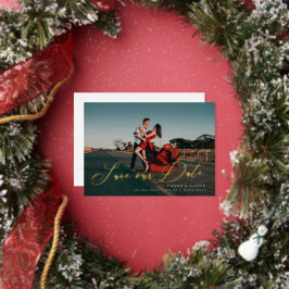 Vollblut Save the Date in Folie in elegantem Drehb Folieneinladung