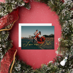 Vollblut Save the Date in Folie in elegantem Drehb Folieneinladung
