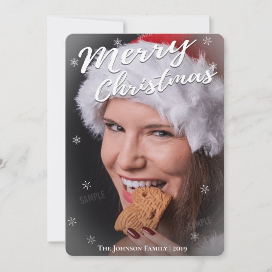 Vollblut Weihnachtskarte eines Fotos (Vorderseite)