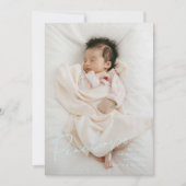 Vollblute, moderne kalligraphische Babyname Ankündigung (Vorderseite)