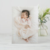 Vollblute, moderne kalligraphische Babyname Ankündigung (Stehend Vorderseite)