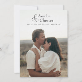 Vollbluten Save the Date mit großem &