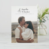 Vollbluten Save the Date mit großem & (Stehend Vorderseite)