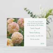 Vollblutende Rose zum Hochzeitsempfang Einladung (Stehend Vorderseite)