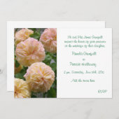 Vollblutende Rose zum Hochzeitsempfang Einladung (Vorne/Hinten)