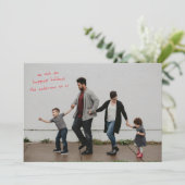 Vollblutes Foto mit modernem Design Feiertagskarte (Stehend Vorderseite)