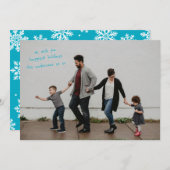 Vollblutes Foto mit modernem Design Feiertagskarte (Vorne/Hinten)