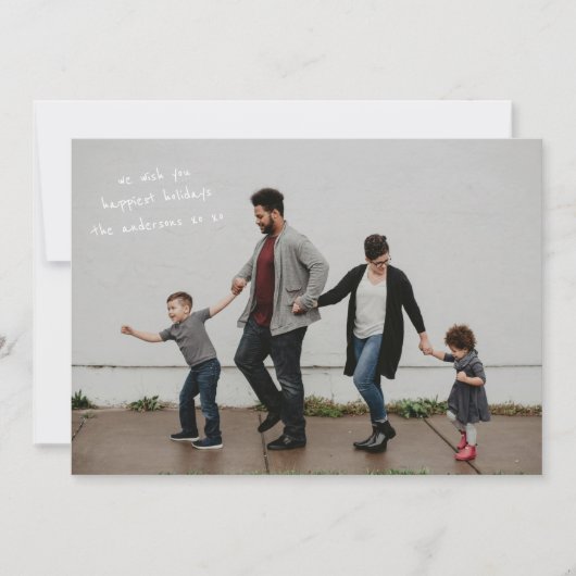 Vollblutes Foto mit modernem Design Feiertagskarte (Vorderseite)