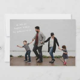 Vollblutes Foto mit modernem Design Feiertagskarte