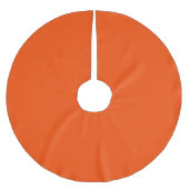 Vollblutorange Polyester Weihnachtsbaumdecke (Vorderseite)