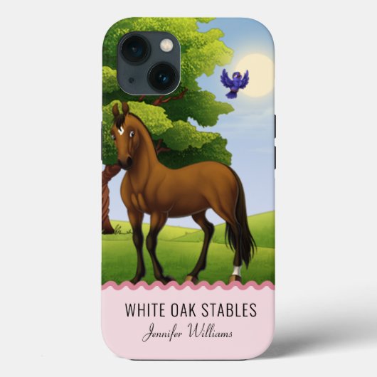 Vollblutpferd auf einer Weide Case-Mate iPhone Hülle (Rückseite)
