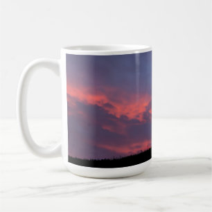 Vollblutpferd Silhouette bei Sonnenaufgang Kaffeetasse