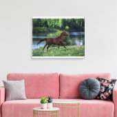 Vollblutpferd Stehend in Blume Leinwanddruck (Insitu (Wohnzimmer))