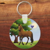 Vollblutpferde Schlüsselanhänger (Vorderseite)