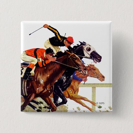Vollblutrennen Button (Vorderseite)