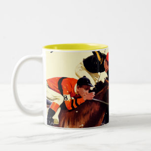 Vollblutrennen Zweifarbige Tasse