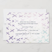 Vollbluttes Foto Neon 2 Grad Overlay Einladung (Rückseite)