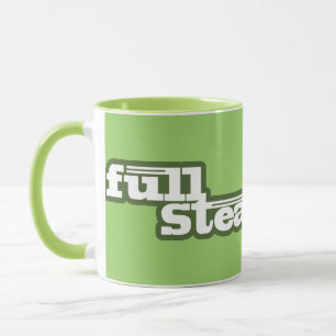 Volldampf voraus hellgrünes Dampflok-Logo-Mug Tasse