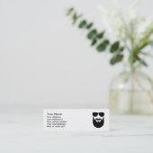 Volle Bart-Sonnenbrille Mini Visitenkarte (Stehend Vorderseite)