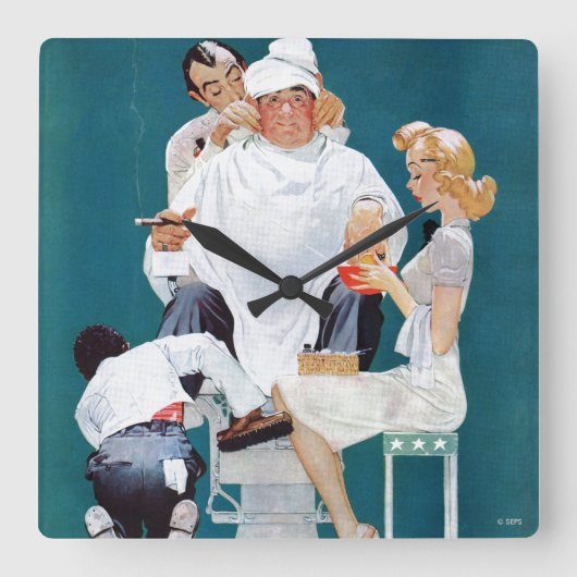 Volle Behandlung Quadratische Wanduhr (Vorderseite)