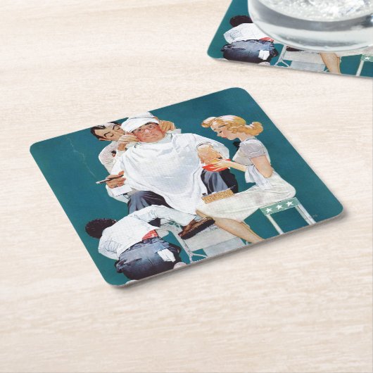 Volle Behandlung Rechteckiger Pappuntersetzer (angewinkelt)