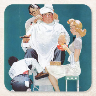 Volle Behandlung Rechteckiger Pappuntersetzer