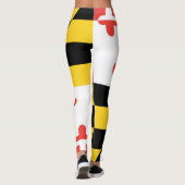 Volle Bein-Maryland-Flaggen-Leggings-Yoga-Hosen Leggings (Rückseite)