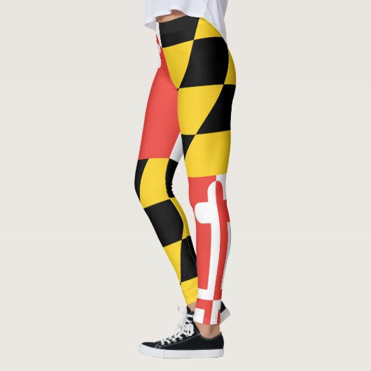 Volle Bein-Maryland-Flaggen-Leggings-Yoga-Hosen Leggings (Links)