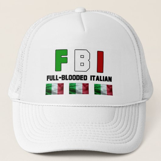 Volle Blooded Italiener-Kappe Truckerkappe (Vorderseite)