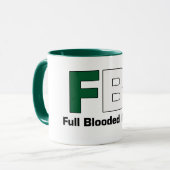 Volle Blooded italienische grüne Kaffee-Tasse FBI Tasse (Vorderseite Links)