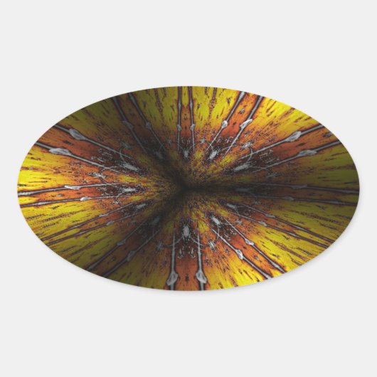 volle Emotion Ovaler Aufkleber (Vorderseite)