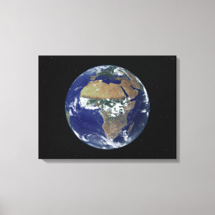 Volle Erde, die Afrika und Europa zeigt Leinwanddruck