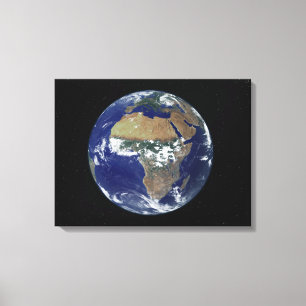 Volle Erde, die Afrika und Europa zeigt Leinwanddruck