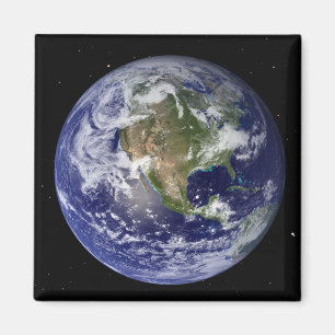 Volle Erde, die Nordamerika 4 zeigt Magnet