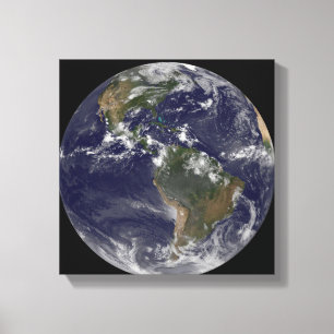 Volle Erde, die Nordamerika und SüdAmer 2 zeigt Leinwanddruck