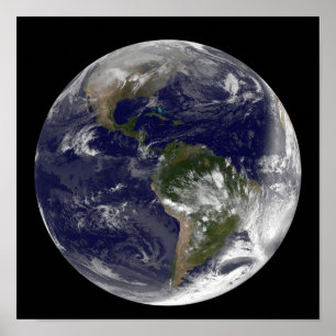 Volle Erde, die Nordamerika und SüdAmer 5 zeigt Poster