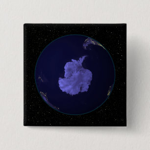 Volle Erde nachts Stadtlichter 7 zeigend Button