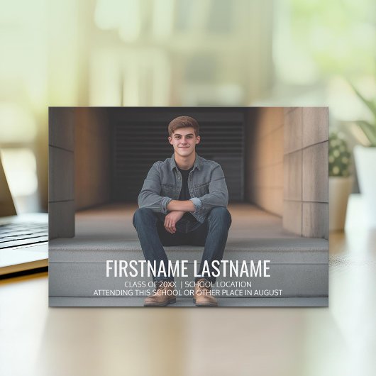 Volle Foto Graduation Party - minimaler Typ Einladung