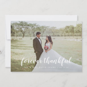 Volle Foto-Handbeschriftung danken Ihnen Hochzeit Dankeskarte