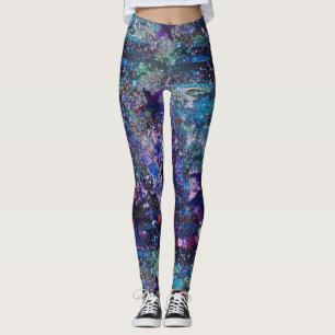 Volle Galaxie-Glitzer-Leggings Leggings