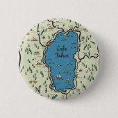 Volle Lake- Tahoebereichs-Karte Button (Vorderseite)