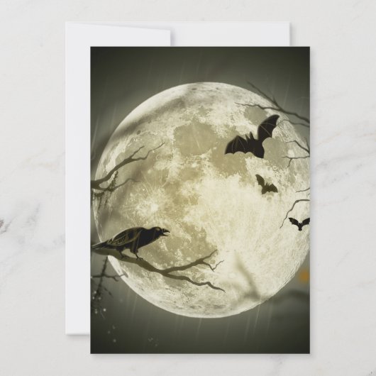 Volle Mondlichtnacht, Schwarze Klaue, Fledermäuse, Einladung (Rückseite)