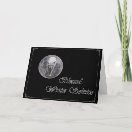 Volle Moon Wolf Weihnachten Card