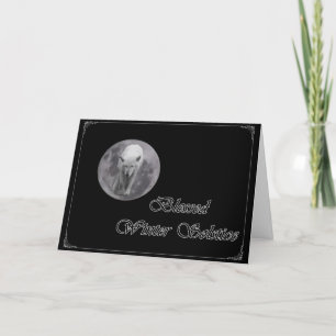 Volle Moon Wolf Weihnachten Card