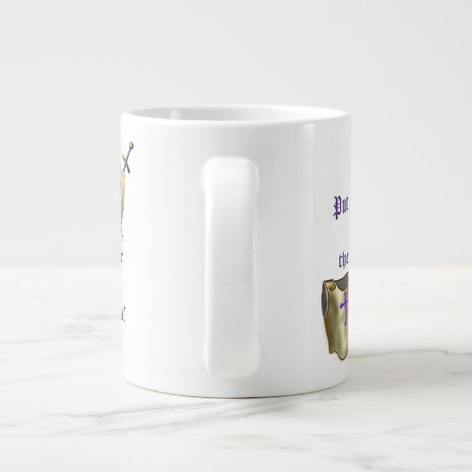 Volle Rüstung des Gottes Jumbo-Tasse (Rückseite)