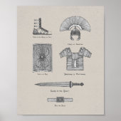 Volle Rüstung Gottes - Ephesianer 6:13-17 Bibelver Poster (Vorne)