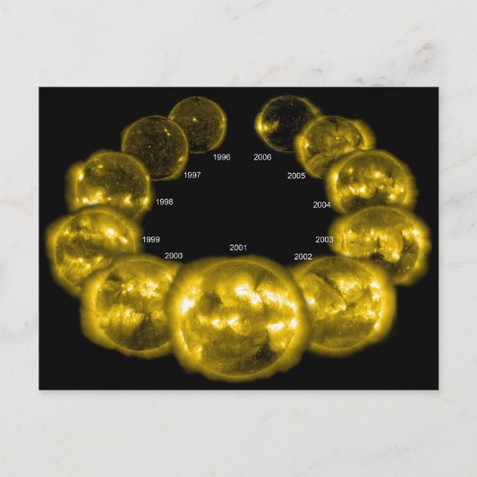 Volle Sonnenzahl der Sonne Postkarte (Vorderseite)