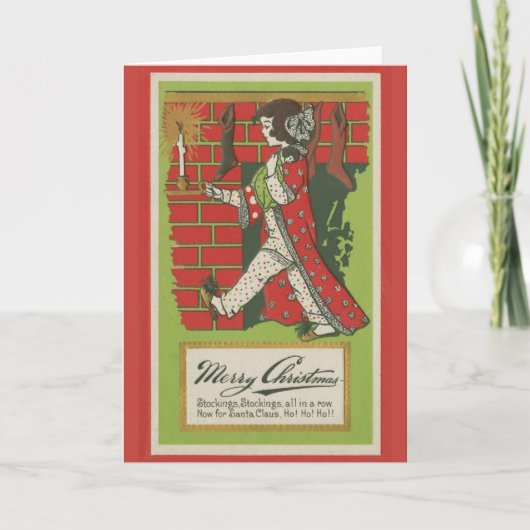 Volle Strümpfe Weihnachtskarte Feiertagskarte (Vorderseite)