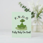 Volle Verlass auf Gott Postkarte (Stehend Vorderseite)